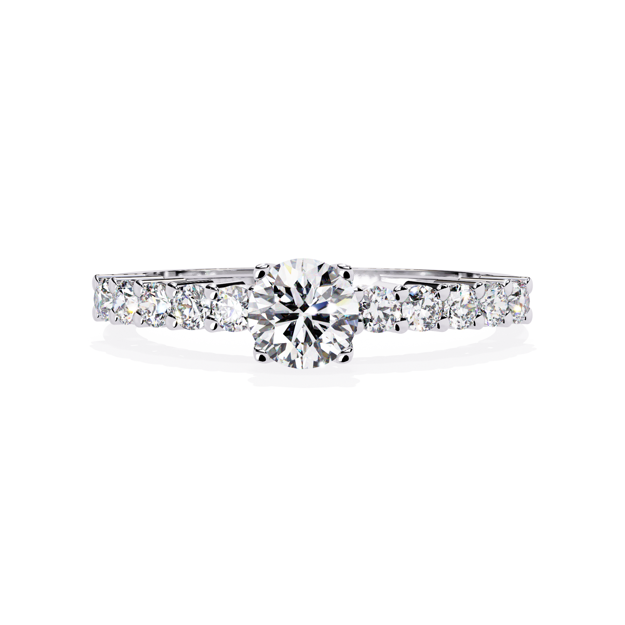 Solitairekart-0.67 CT Lab Grown Diamond Brilliant Round Solitaire Ring